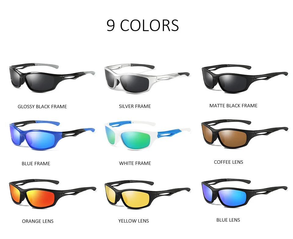 Men outdoor polarized driving goggle color film lens outdoor driving sunglasses for men