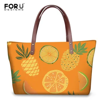 

FORUDESIGNS Fashion Youth Girls Large Capacity Handbag 3D Fruits Pattern Casual Beach Bags Luxury Crossbody Bag For Bolsas Mujer
