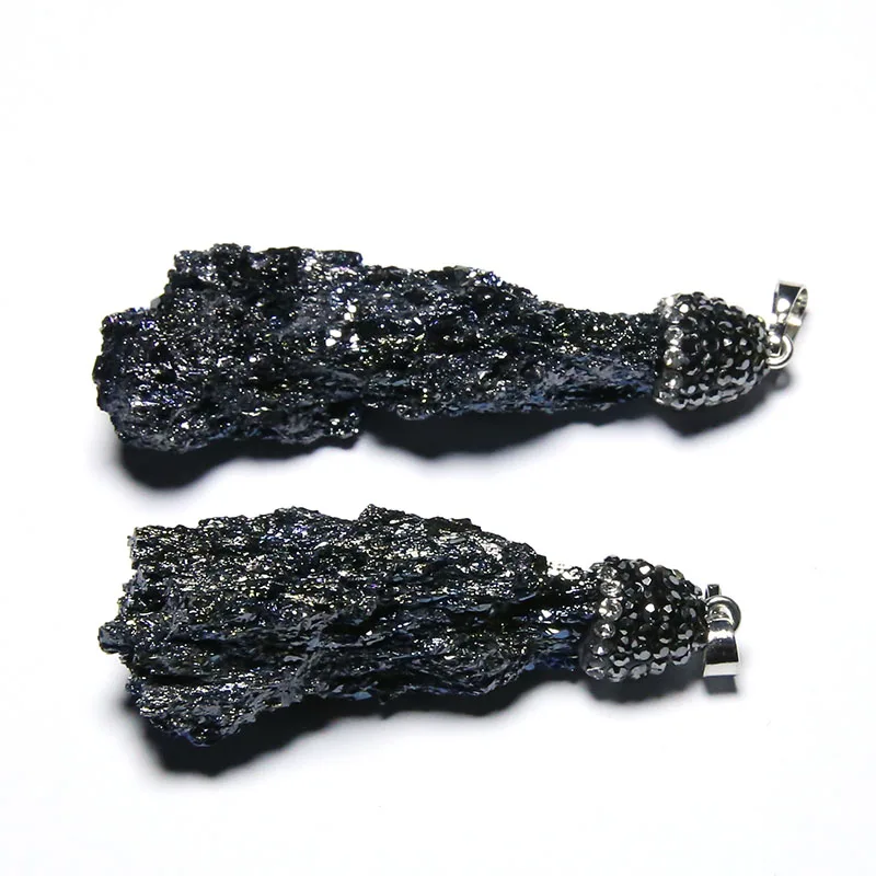 

The Black Rocks Pendant Unique Natural Tektite Meteorites Mineral Specimens From Space Gift Home Decoration Healing Energy Stone