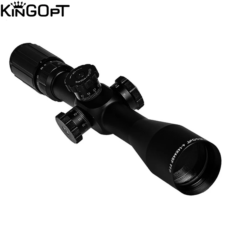 

Kingopt free shipping 4-14X44 Outdoor Hunting optics Riflescope illuminated Tactical Optical Sight With Lock Turret