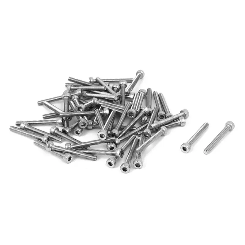 

120 pcs 304 Stainless Steel Hex Socket Head Cap Screw Bolt Thread M3 x 25mm
