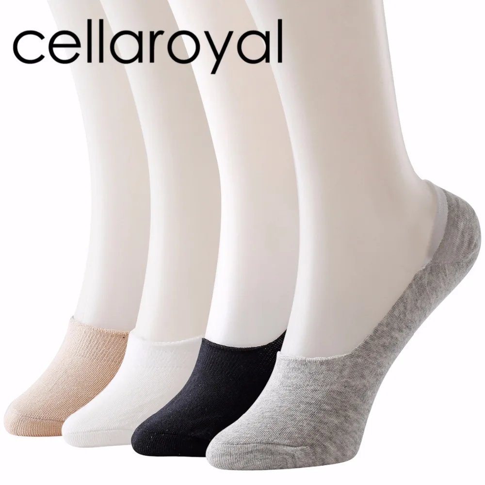 Cellaroyal Women's No Show Low Cut Premium Cotton Socks of Hidden Flat