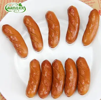 

Beautiful life-like PVC simulation sausage model perfect for table display Miniatures occasions 10 pcs/lot free shipping