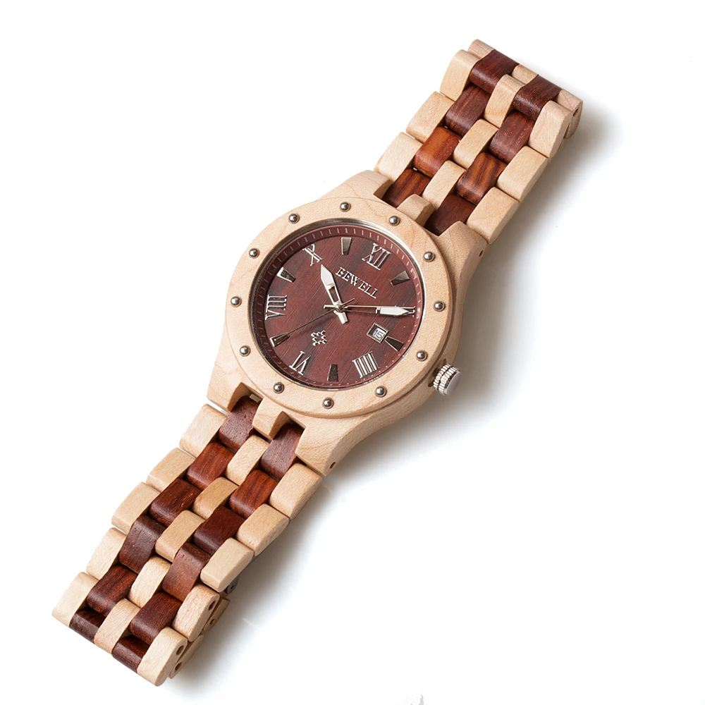 BEWELL WOODEN WATCH