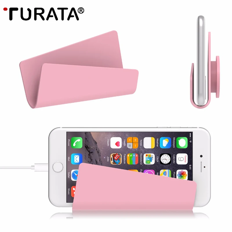 

TURATA Wall Phone Holder Socket Charging Box Bracket Stand Holder Shelf Mount Support Universal for Samsung iPhone Phone Tablet