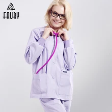Хирургическая форма для кормления, топы с круглым вырезом, однобортное зимнее пальто с длинными рукавами, больница госпиталь, одежда, куртка высокого качества