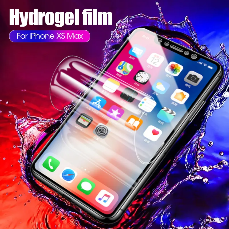

Full Cover Screen Protector For iPhone X XS Max XR Hydrogel Film For iPhone 7 8 6 Plus 8Plus iPhoneX Film Not Tempered Glass