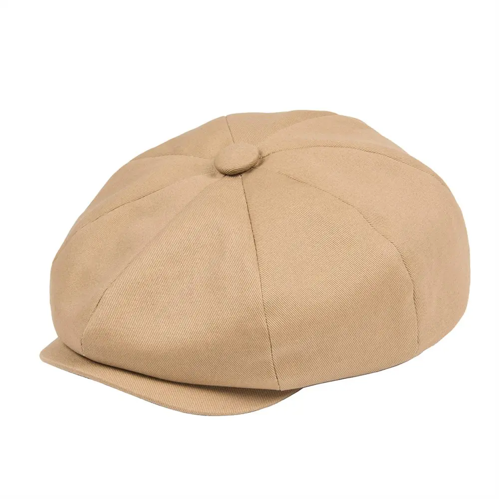 

JANGOUL Baby Kids Child Twill Cotton Newsboy Cap Boy Girl 8 Panel Flat Caps Black Khaki Infant Toddler Youth Hat Boina 008
