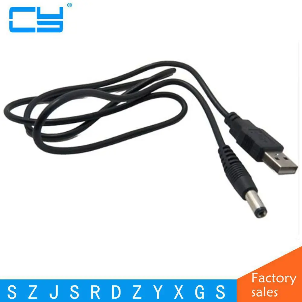 Адаптер для цилиндрического гнезда 0 8 м USB к 5 мм кабель в + DC Jack (5 5x2 1 мм)| |