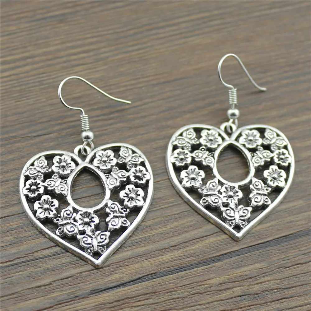 

WYSIWYG Fashion Handmade Simple Design Flower Heart Drop Earrings Jewelry Gift For Women Wholesale Dropship