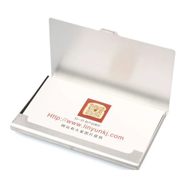 Хороший творческий алюминиевый держатель Полезная коробка Обложка Кредитная Визитная карточка кошелек(серебро