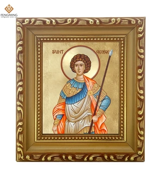 

High quality cheap Orthodox Church Supplies lcon of Saint George wood photo Frame Byzantine Art Special icon and religious item