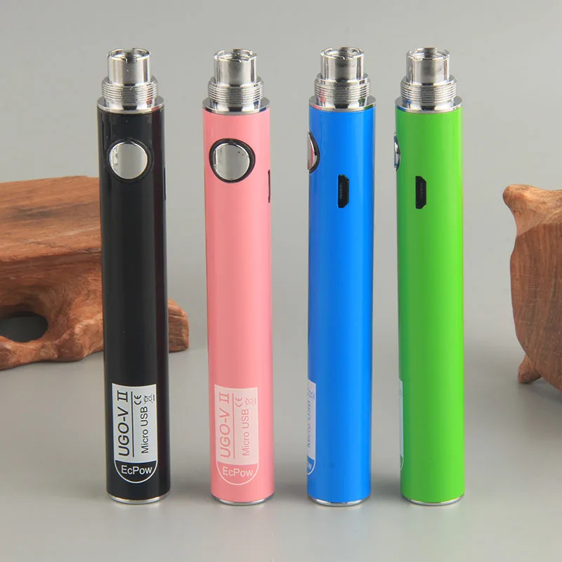 

UGO V II Electronic Cigarette Battery 650/ 900mah Micro USB Charge e cigarette colorful ego evod II battery E cig Ugo-V II 2