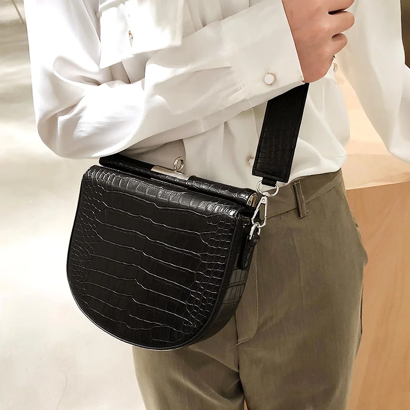الفاخرة التمساح نمط بو الجلود Crossbody حقائب للنساء 2019 صغيرة السيدات صغيرة المحافظ و حقائب الإناث عبر الجسم حقيبة