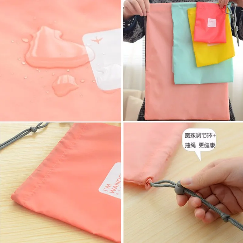 حار 4 قطعة/الوحدة للماء السفر أكياس تخزين السفر حذاء ماكياج المنظم حقيبة الغسيل الملابس الداخلية مستحضرات التجميل XS Sml