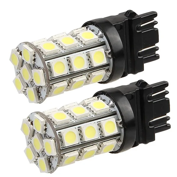 2 шт. T20 5050 SMD 27 светодиодный холодный белый Автомобильный задний