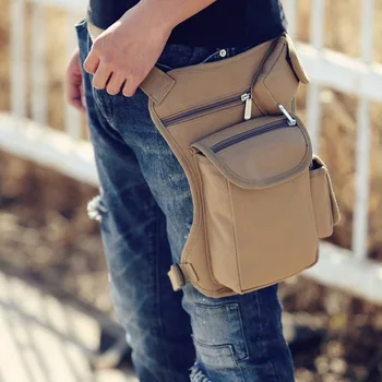 

Hot Brand 2018 Canvas Men Vintage Military Belt Bags Waist Pack Drop Leg Multifunction Ride Travel Man Fanny