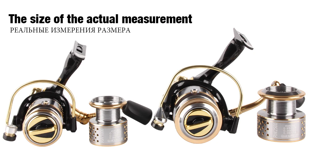 RoseWood Metal Spare Double Spool Spinning Fishing Reel 8+1BB Gear Ratio 5.21 RW1000RW2500 Fishing Wheel China  (5)