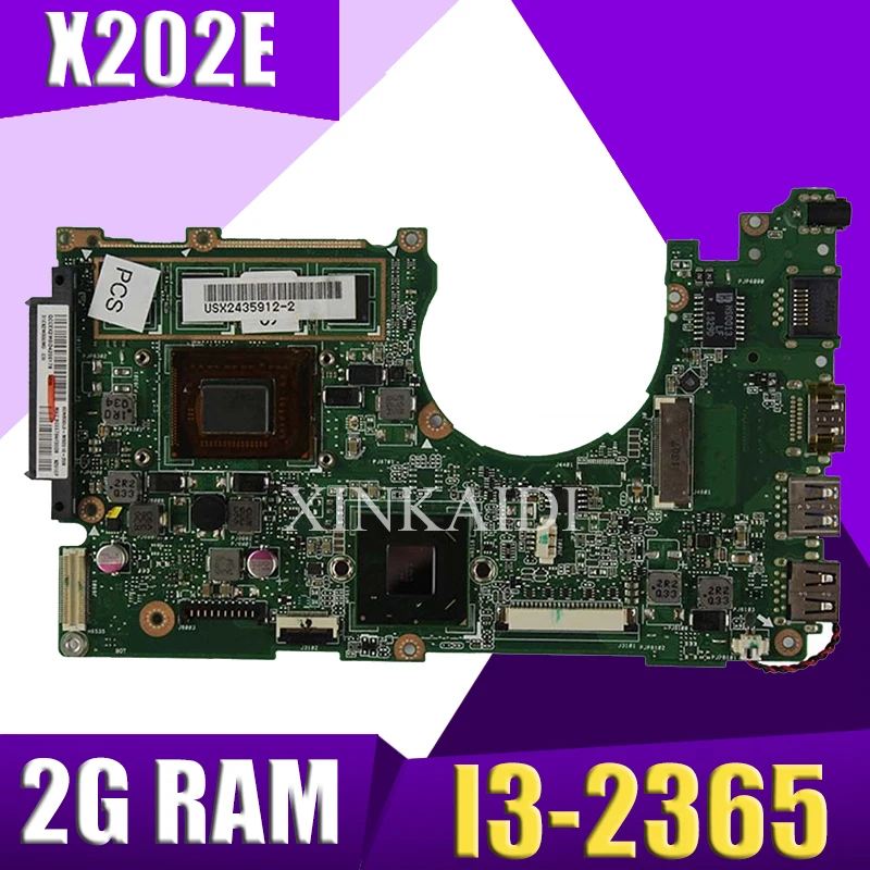 

XinKaidi X202E Laptop motherboard for ASUS X202E X201E S200E X201EP Test original mainboard 2G RAM I3-2365 CPU