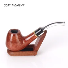 COSY MO для мужчин T стиль деревянная курительная трубка палисандр гладкая поверхность курительная трубка мужской подарок SM003