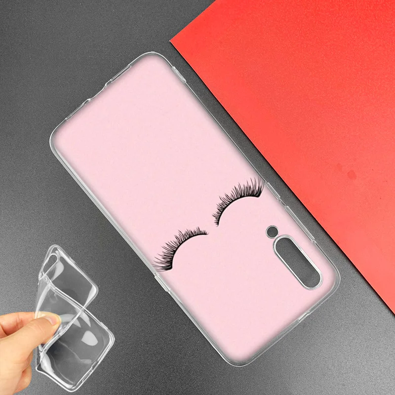 Розовый чехол с принтом ресниц для Samsung Galaxy A50 A70 A51 A71 5G A80 A60 A40 A30 A20 A10 A30s A20e A10s A7 A9 2018