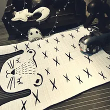 Детский ковер с принтом тигра, коврик из искусственной кожи, натуральный коврик для украшения ковра, детский коврик для ползания