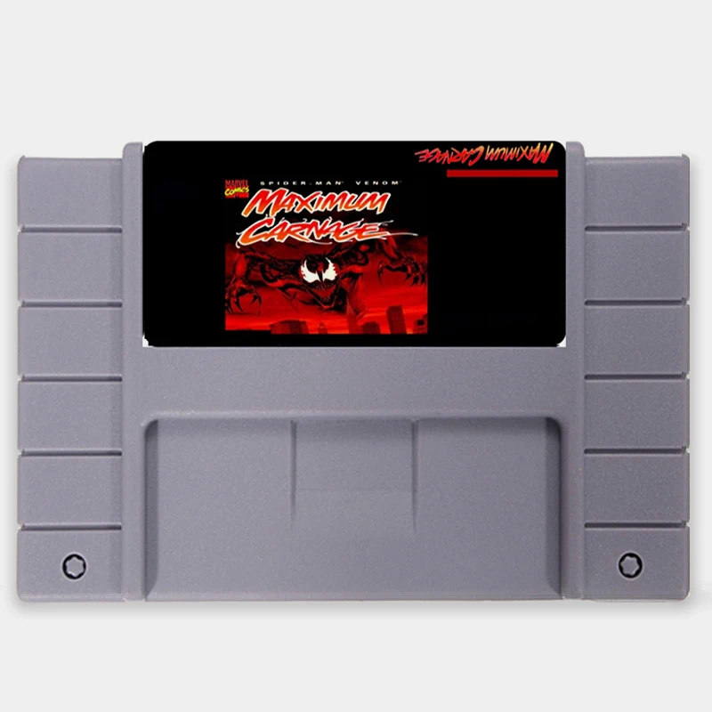 

Maximum Carnage 16 bit 46 pins Big Gray Super Game Card For NTSC Game Player