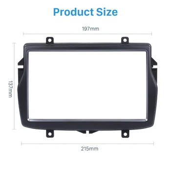 

Harfey Car 2Din Radio Fascia Cover GPS Frame Trim Kit for Daewoo Royale/LADA Vesta 2016 Stereo Refitting Mount Install Bezel Kit