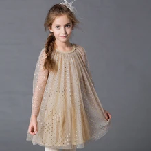 Год новинка 3 цвета платье с длинными рукавами для девочек праздничные платья принцессы в европейском стиле платье в горошек богемная симпатичная одежда для девочек возрастом от 3 до 8 лет