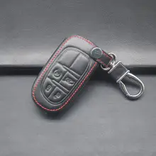 4 кнопки искусственная кожа Автомобильный Брелок дистанционного управления с ключом чехол Чехол для Jeep Grand Chrysler Key Bag
