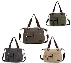 Новый Ретро двойной карман амфибия Для женщин сумки тонкие парусиновые shoudler мешок lt88