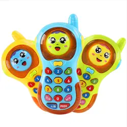 Милый мультфильм электронный игрушечный телефон для детей детские мобильные elephone развивающие Обучающие игрушки музыкальная машина