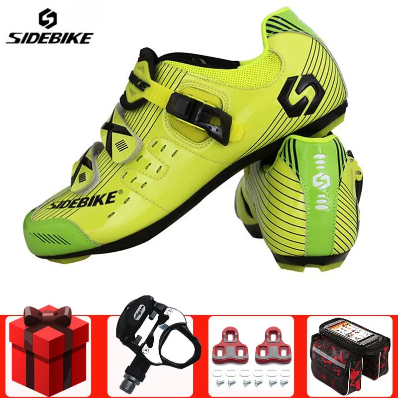 

SIDEBIKE Road Cycling Shoes add pedal set men Bicycle Racing Sports Athletic sapatilha ciclismo Road Bike Auto-lock sneakers