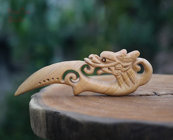 Натуральный Самшит резьба нож «дракон» бусины крошечные талисманы мала Japa бусины браслет ювелирных изделий DIY Аксессуары