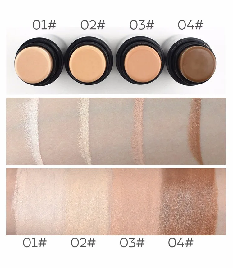 MIXIU Face Makeup Concealer Stick Long-wearing Waterproof Corrector And Brushes Highlighter Cream 4 Colors Concealer Pencil (4)
