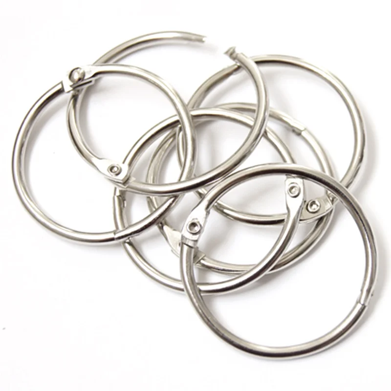 50pcs Iron Hoop Ring Removable Card Insert Scrapbook Crafts Split Hoop photo hanger 15mm 80mm