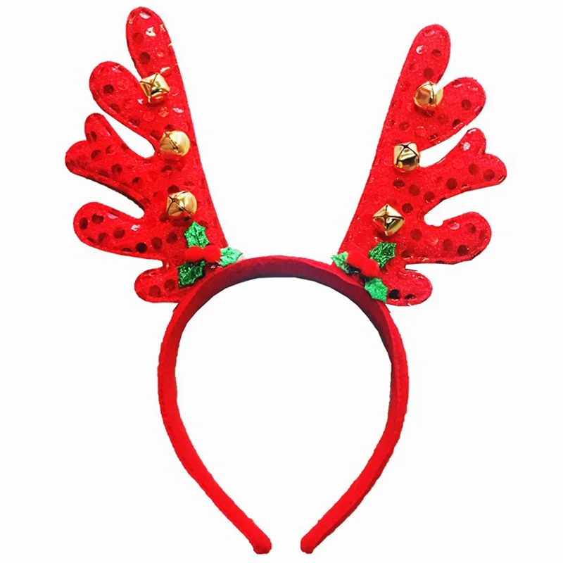 

10 pcs / lot xmas Decoration Girls Child Deer Head Buckle Band Party Hair band Christmas Headbands Ornaments Kids new year 2018