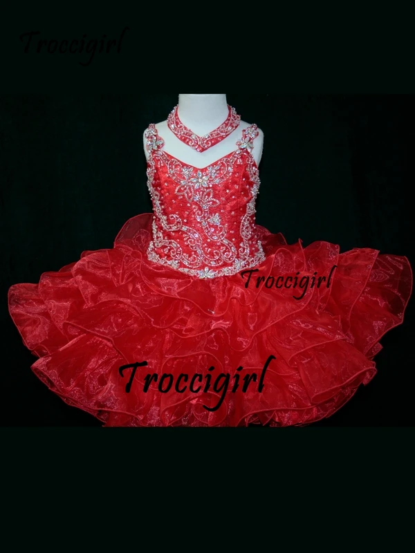 Маленькая Рози, бальное платье для малышей, Платья с цветочным узором для девочек, бретельки-спагетти с бусинами, короткие пышные платья из