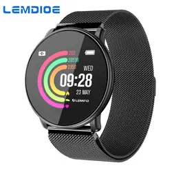 LEMDIOE LT03 Smart Watch 1,33 дюймов Круглый циферблат со стильным Миланского ремня дистанционное управление для мужчин женщин бизнес smartwatch