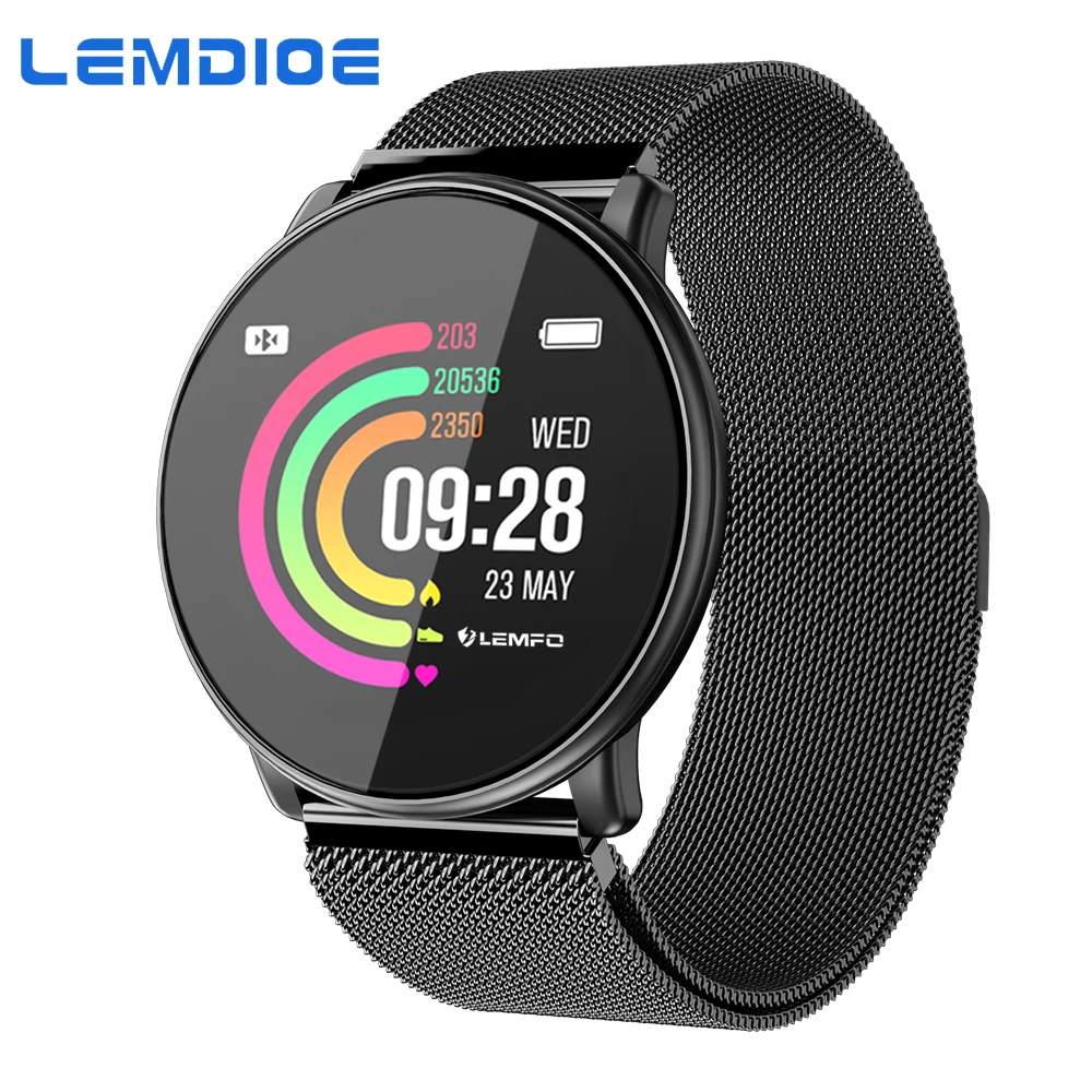 

LEMDIOE LT03 Smart Watch 1.33 inch Round Dial with Stylish Milanese strap Remote Control for Men Women Business smartwatch