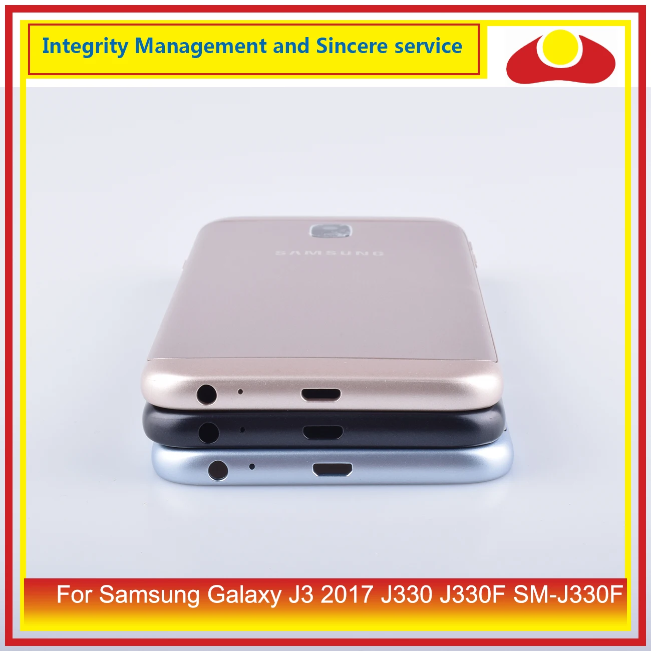 Для Samsung Galaxy J3 J330 J330F SM-J330F корпус батарея Дверь задняя крышка чехол Корпус J330 Замена