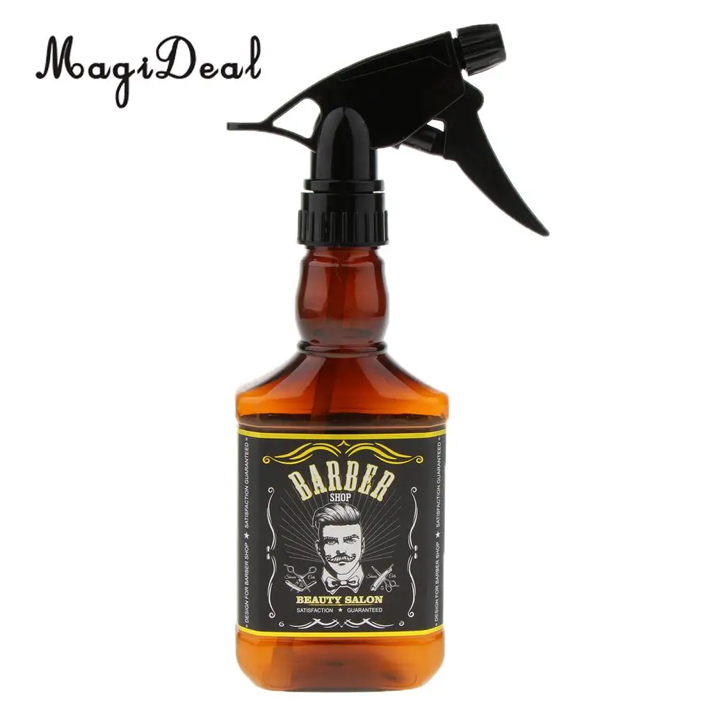 Plastic Hair Salon Spray Bottle with Mist Trigger Sprayer for Hairdressing 325ML Brown