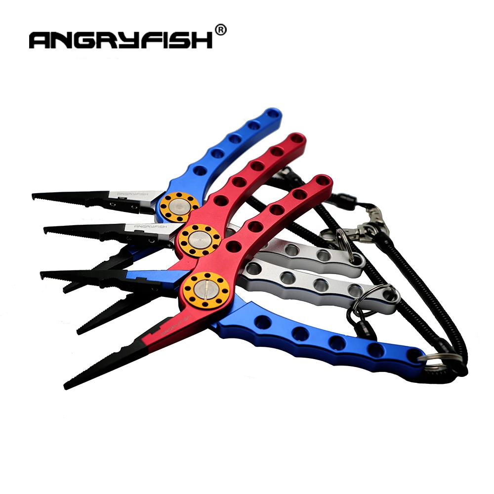 ANGRYFISH L2 алюминиевые рыбные ножницы Разделение резаки рыболовные крючки для снятия рыболовный Зажим снасти Mix-цвет