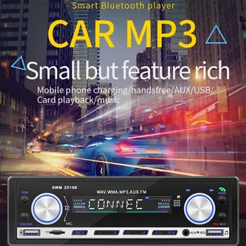 

12V Car Audio MP3 Bluetooth Player Music Play Host FM Raido Hand-free Calls Car Accessories