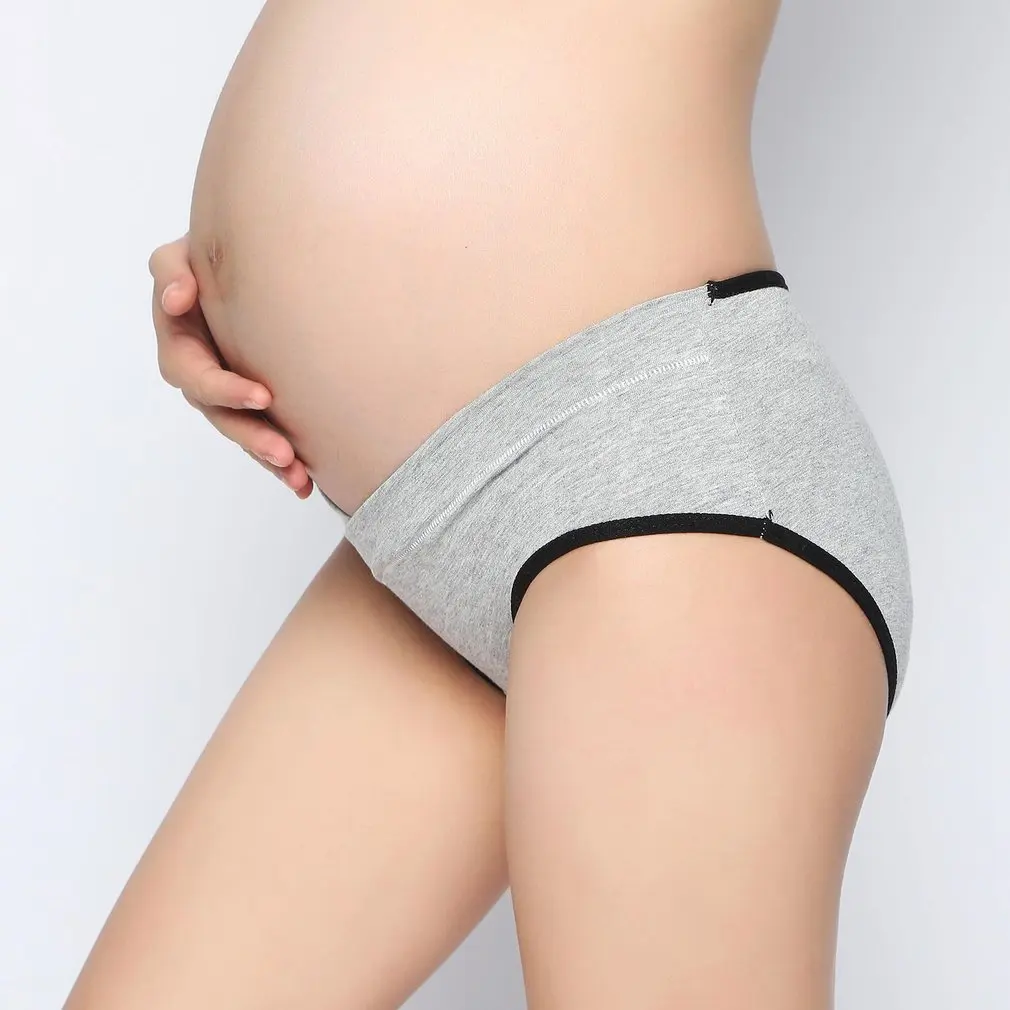 Fashion Cozy Women Maternity Panties Pregnant Lingerie Low Rise Underwear Breathable Triangular Cross Briefs Clothing 3