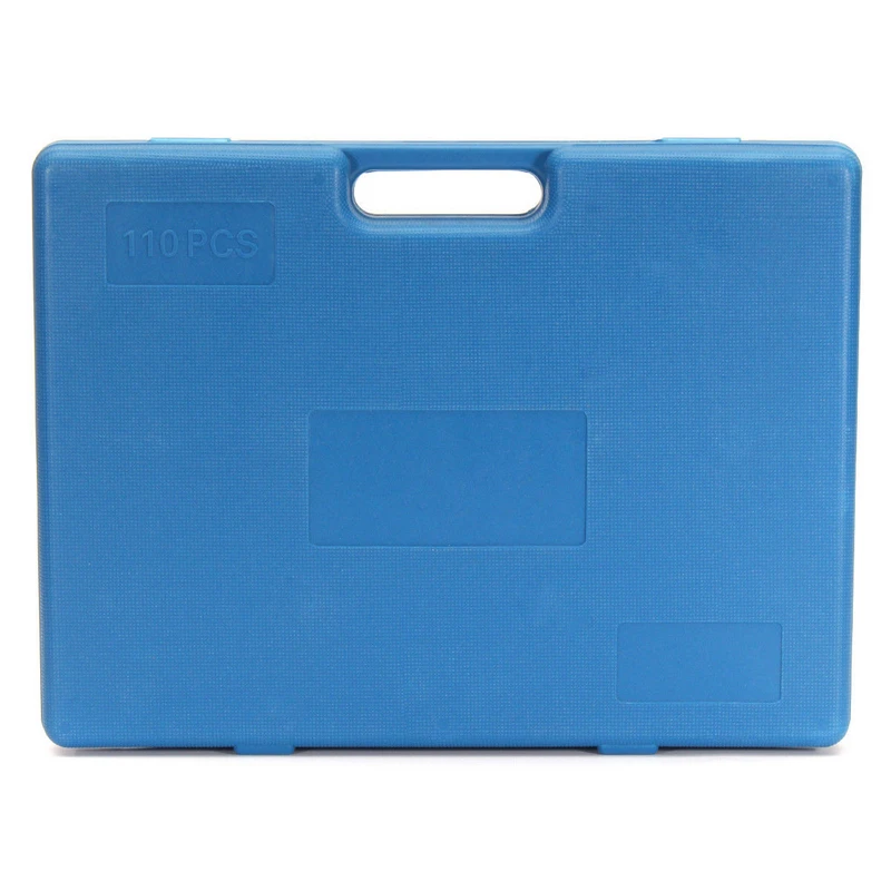 DWZ 110pcs Metric Tap and Die Set Thread Cutting Edge Holder Repair Tool With Case