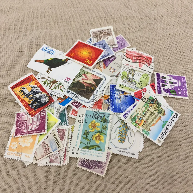 100 Pcs / lot Postage Stamps Good Condition Used With Post Mark From All The World Wide For Collecting Gift - 3