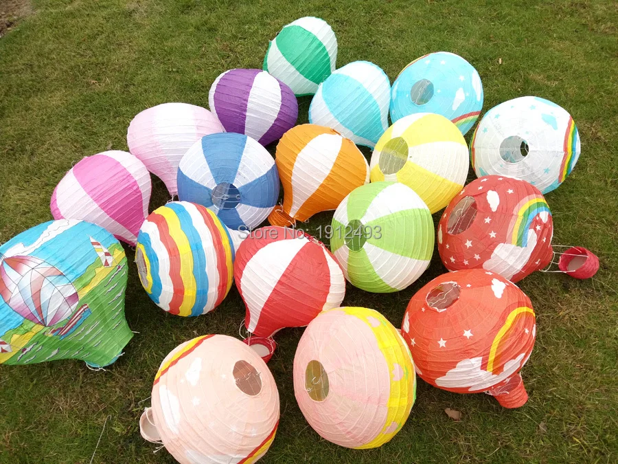 Multicolor Hot Air Balloon Paper Lantern Wishing Lanterns (8).jpg