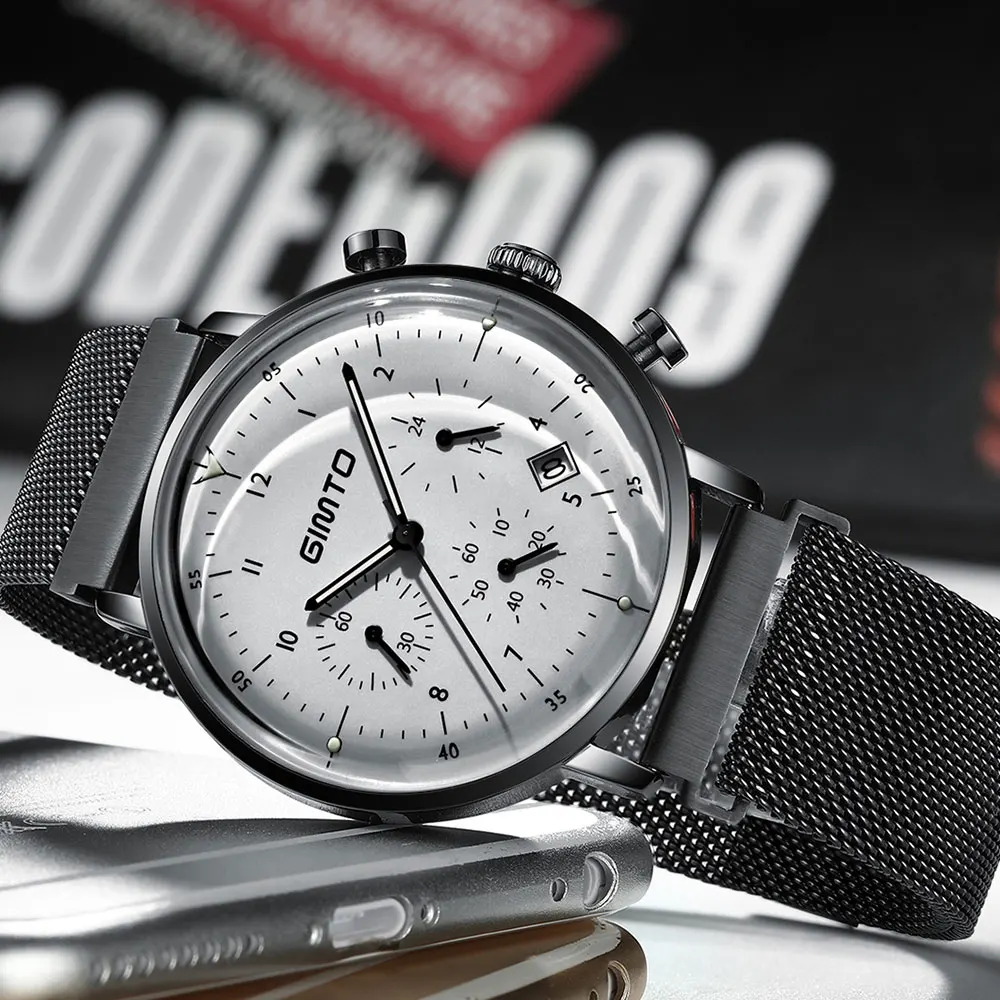 Reloj hombre GIMTO топовые брендовые Роскошные мужские часы ультратонкие наручные с