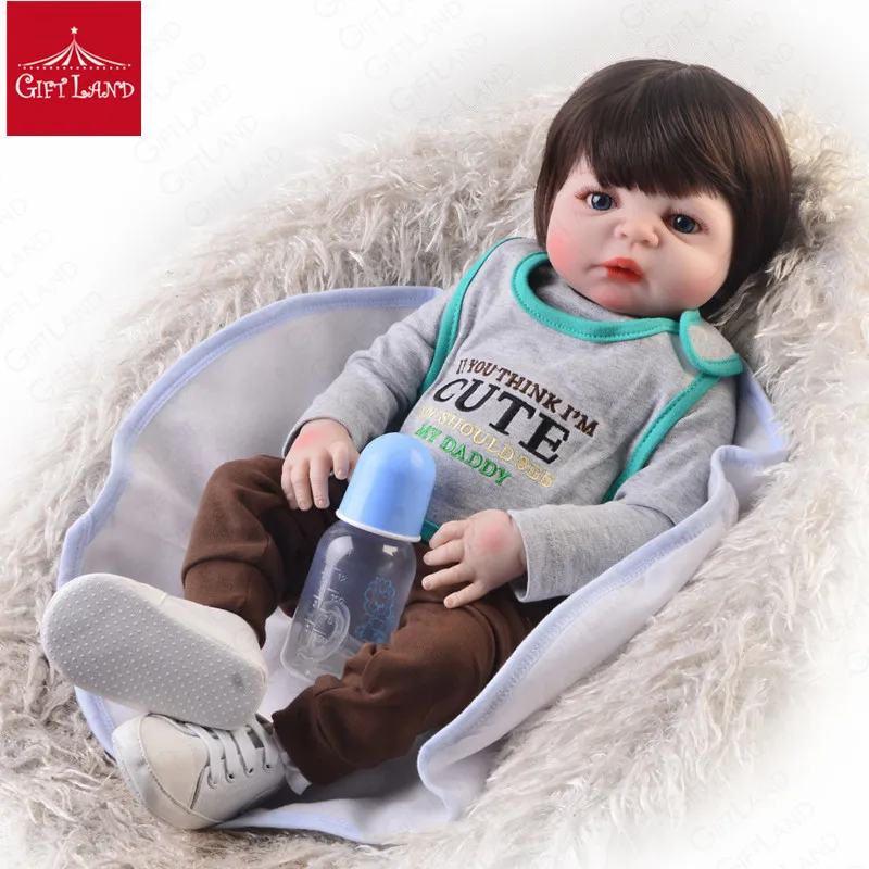 

57cm Reborn Baby Doll Full Silicone Bebe Reborn Doll Girl Reborn Baby Doll Toy Lifelike Newborn Princess Victoria Bonecas Prince